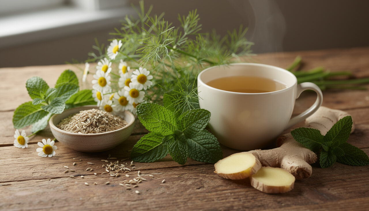 Quelles plantes sont traditionnellement utilisées pour faciliter la digestion ?